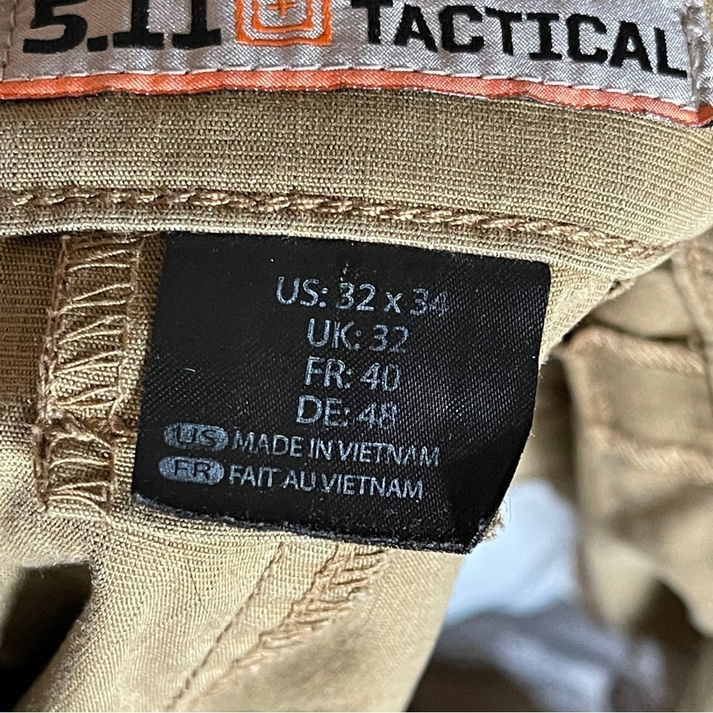 5.11 Tactical Tan Cargo Pants with Durable Design - Picture 13 of 13